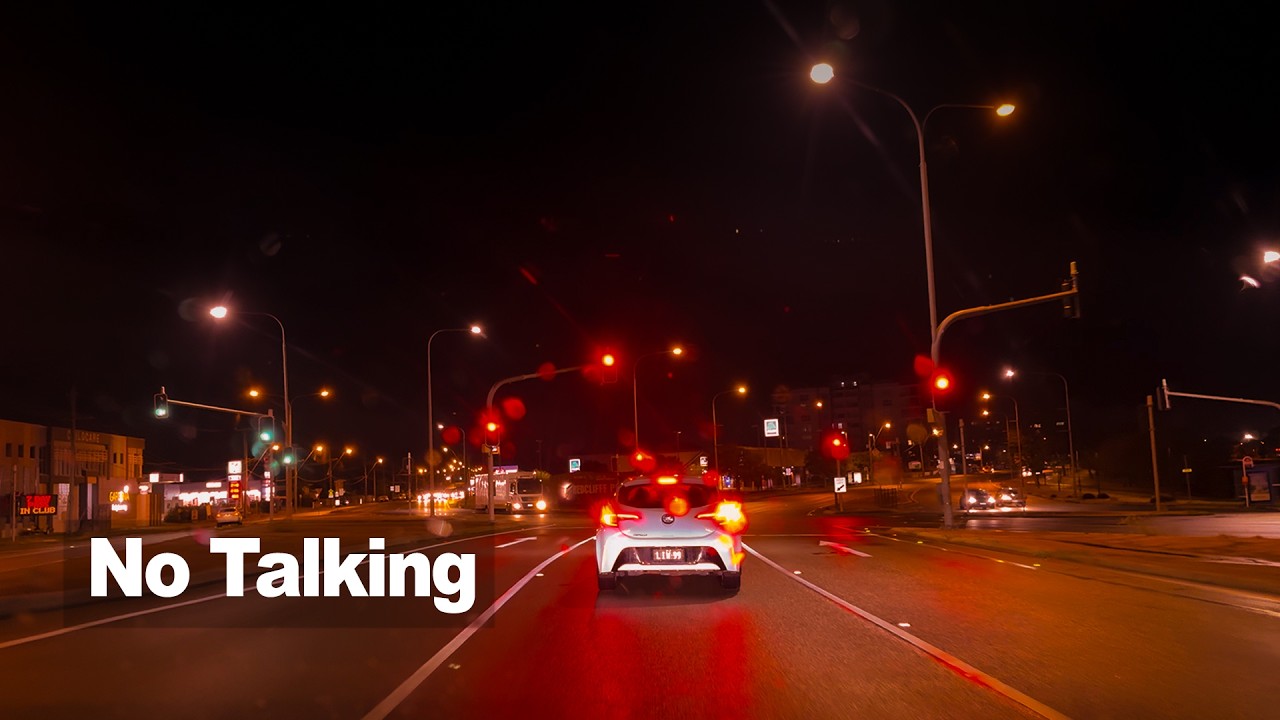 Redcliffe Night Loop 🌧️ | Slow Motion | City Pop | No Talking
