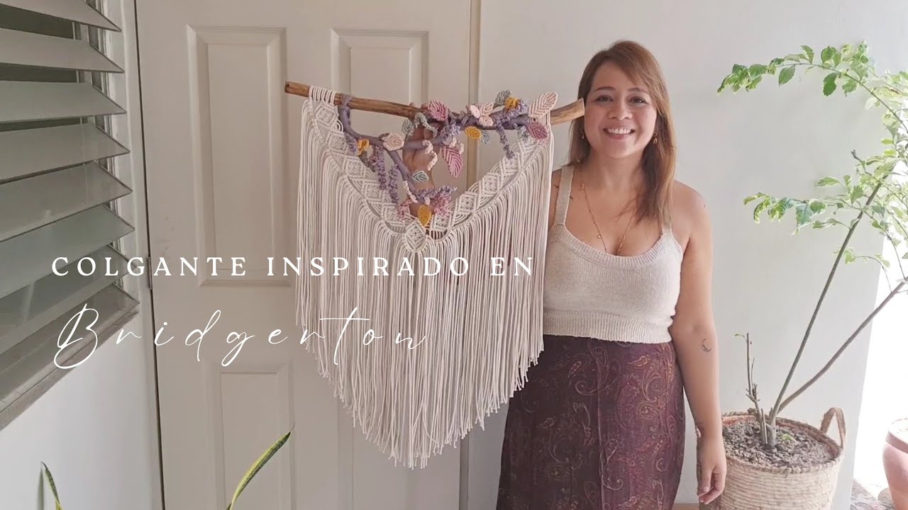 Colgante de macramé inspirado en Bridgerton