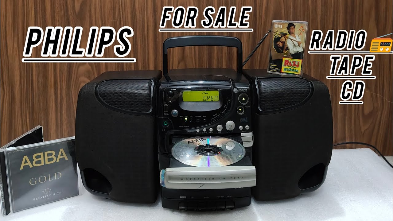  PHILIPS AZ2415 PORTABLE CD MICRO SYSTEM #forsale #vintage #philips