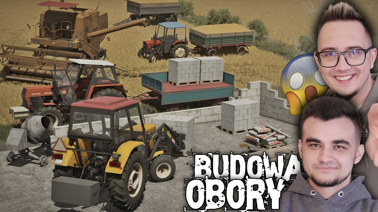 PRZYWÓZ PUSTAKÓW [ BUDOWA OBORY FS22 ] 👷‍♂️ Polskie Żniwa BIZON'em 🔥 