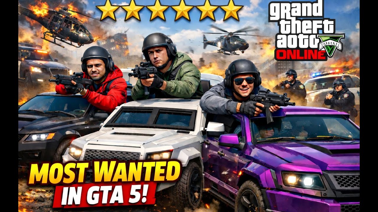😂 Enjoying With Police in GTA 5 Online | Most Wanted Challenge | GTA 5 Online Gameplay |