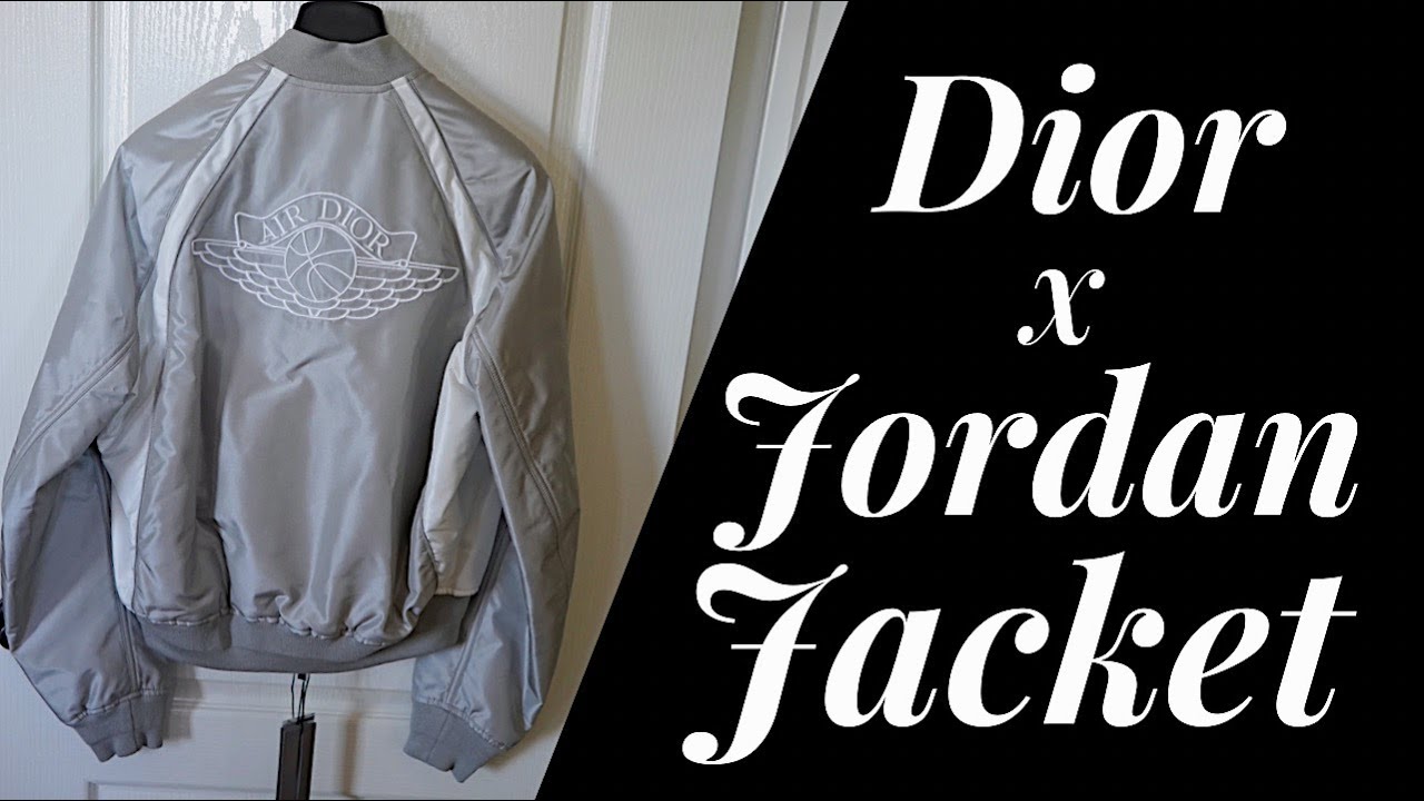 Dior x Jordan Grey Air Dior Wings Bomber Jacket Review & Unboxing