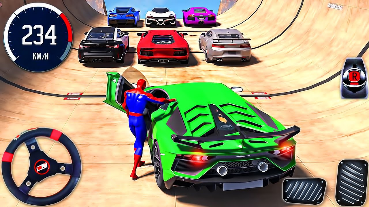 Superhero Car Stunts Mega Ramp Racing - Impossible GT Car Driving Tracks 3D - Android GamePlay #4