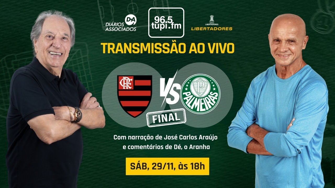 FLAMENGO 1 x 0 PALMEIRAS - FINAL DA LIBERTADORES - 29/11/2025 - AO VIVO