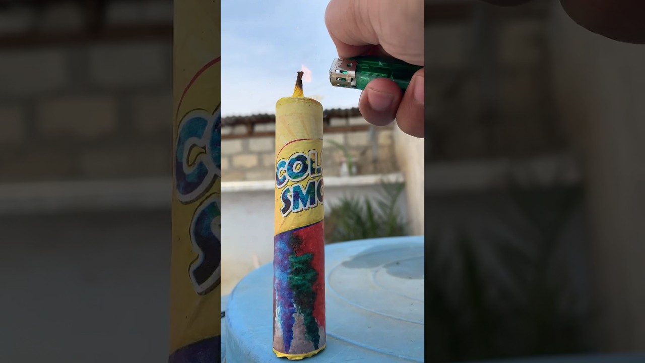 Colour Smoke 💥| Five Year Old | Are they burn or not watch || #shorts #fireworks