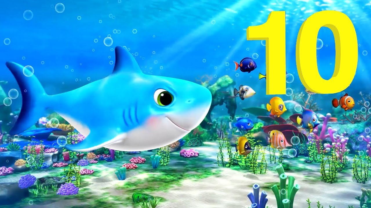 10 Little Fishes | Nursery Rhymes & Kids Songs - ABCs and 123s
