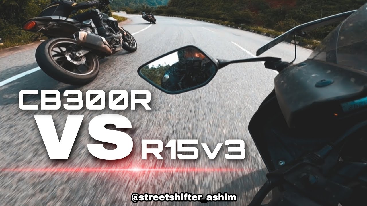 CB300R vs R15v3 HIGHWAY RACE || FULL POWER LEAN GAME🤘
