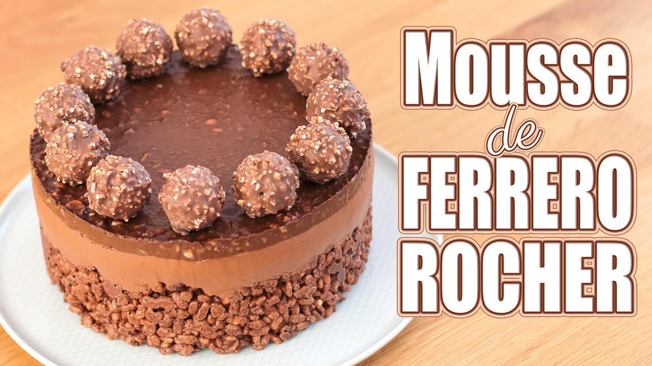 Ferrero Rocher Mousse - Torta / Postre FÁCIL - sin cocción ni gelatina - TAN DULCE