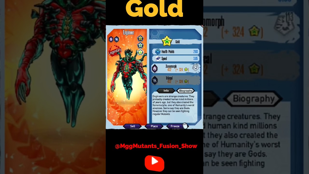 Mutants:genetic gladiator (Engineer mutant) all 4 stars ⭐ look 🤯. #mgg #mutantsgeneticgladiators