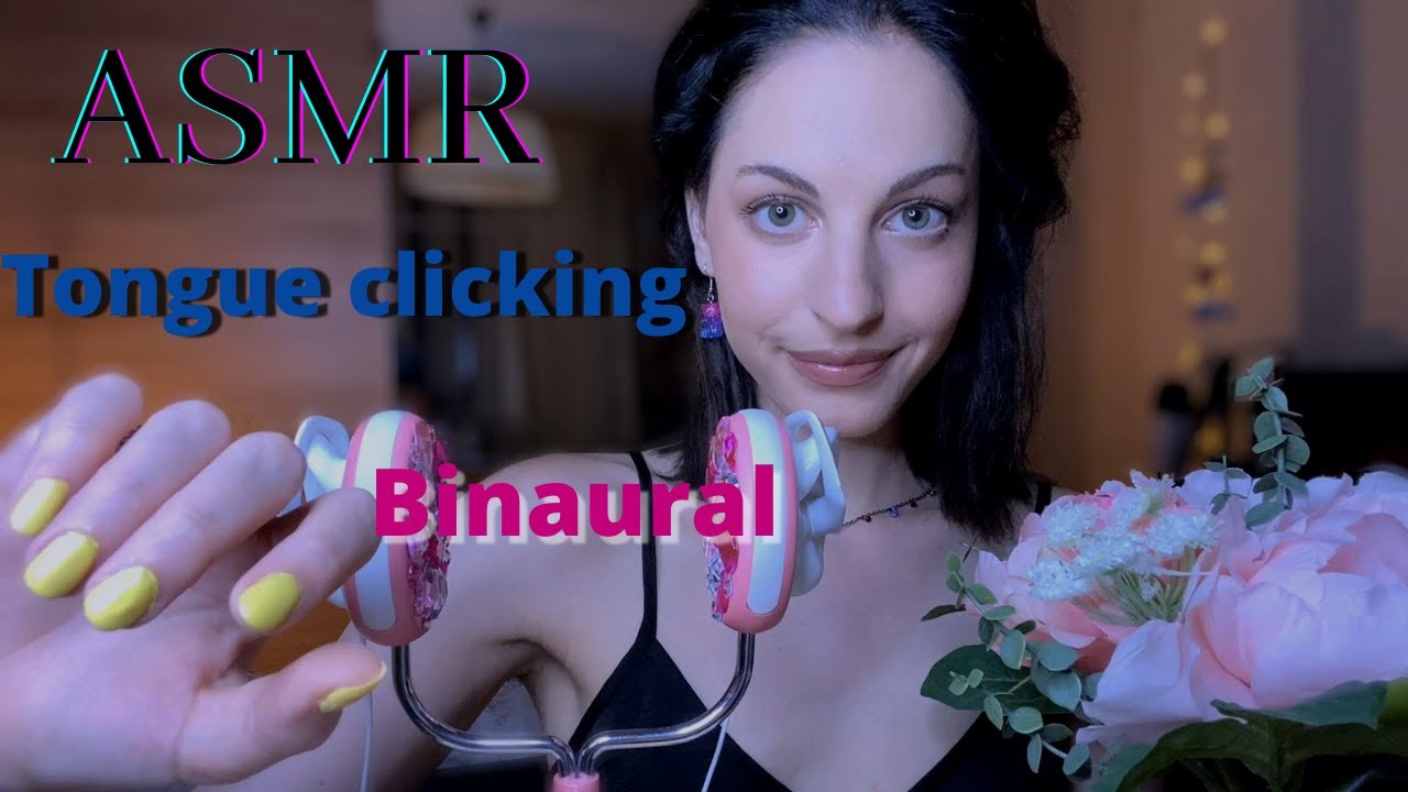 ASMR 30 Min Tongue Clicking with Face Touching for pure relaxation (binaural, breathy)😴😴💜💜💙💙