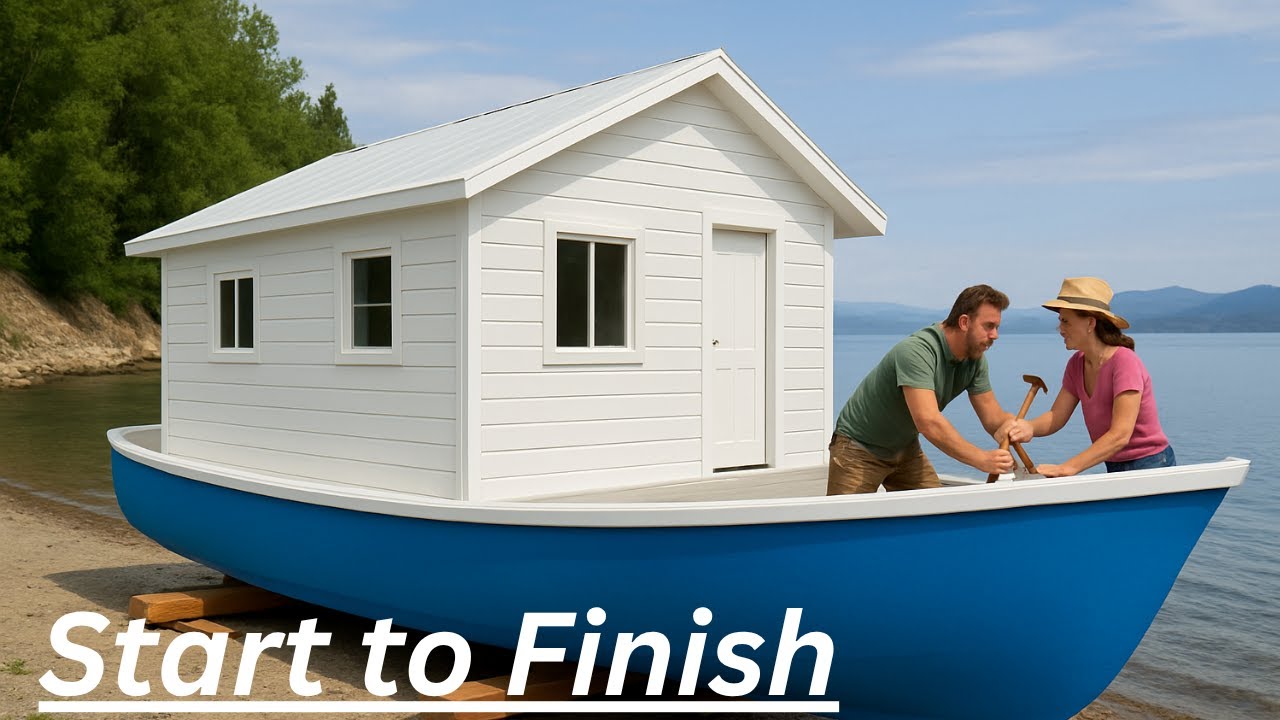 A Couple Built their Dream Boat From Scratch | Full DIY Wooden Boat Build at Home