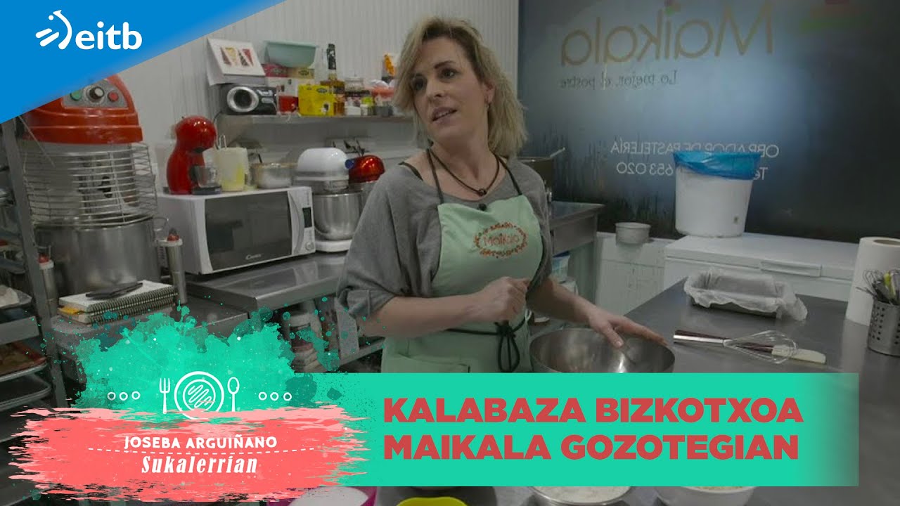 Kalabaza bizkotxoa egiten ikasi dugu Bilboko Maikala gozotegian