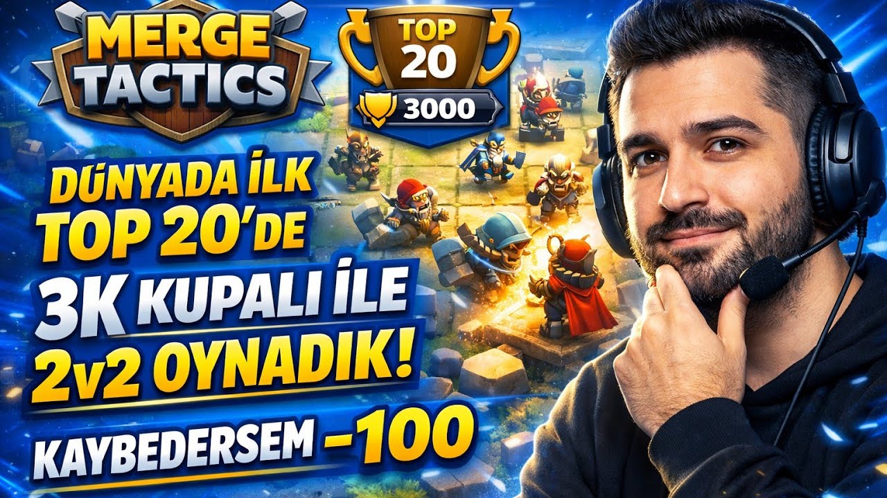 Dünyada İlk Top 20'de 3K Kupalı İle 2v2 Oynadık Kaybedersem -10 Merge Tactics!
