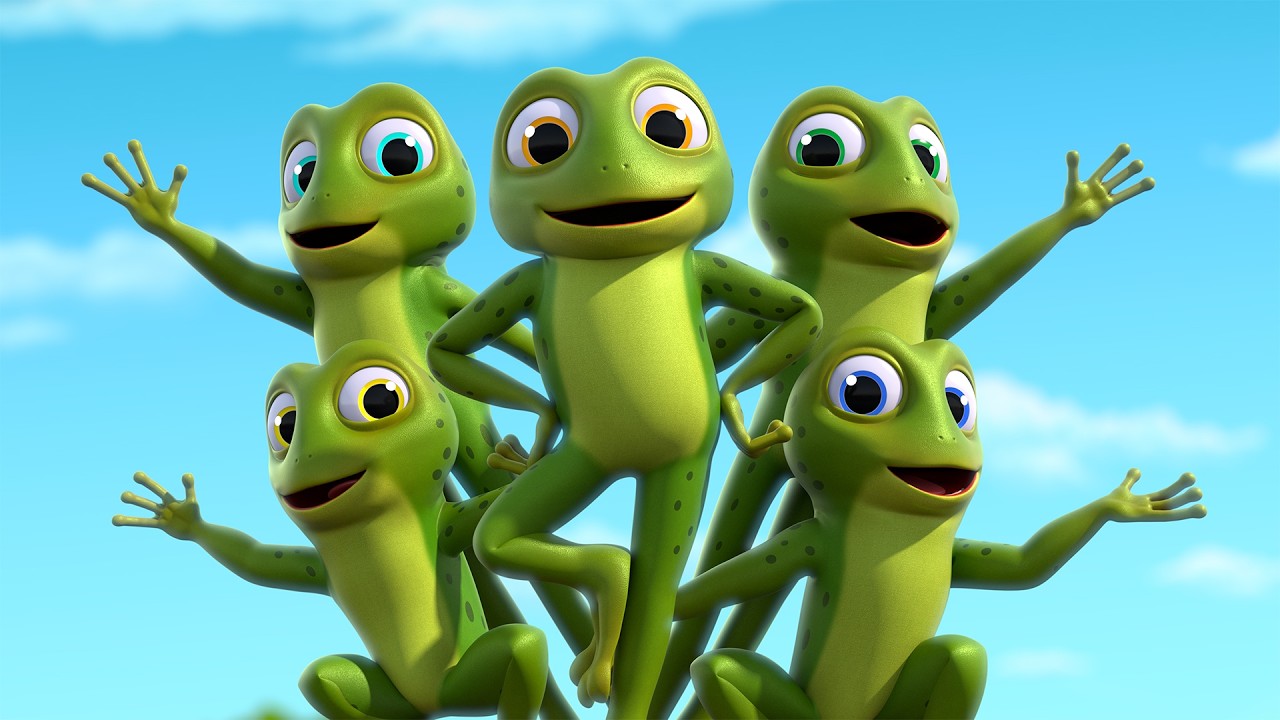 Five Little Speckled Frogs | Beep Beep Nursery Rhymes & Kids Songs