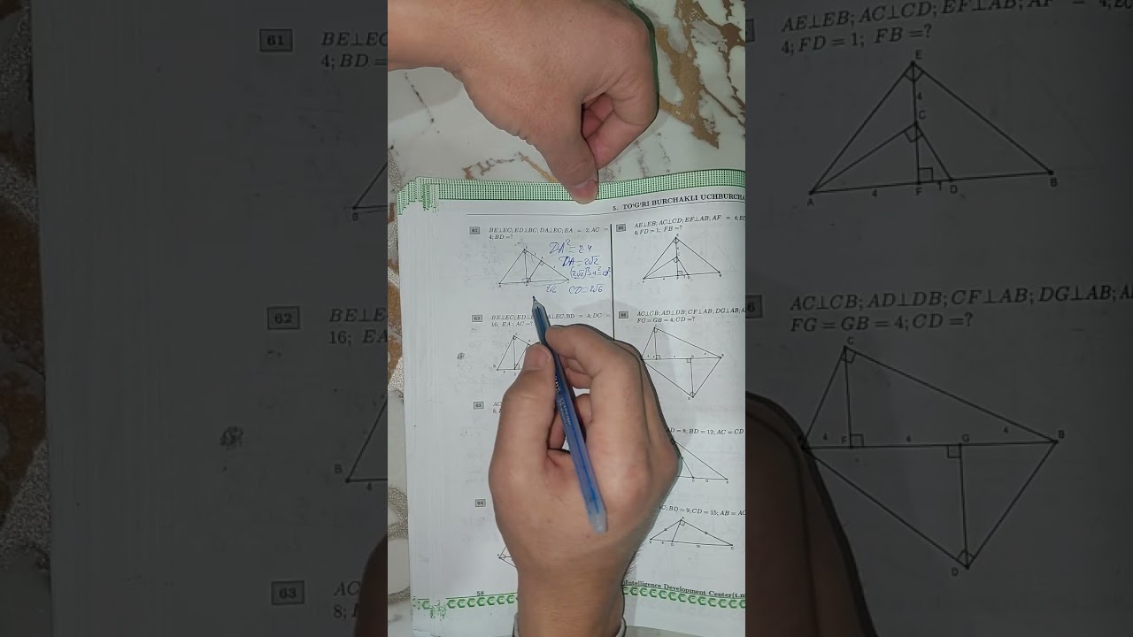IDC Geometriya 5-mavzu 53-103 misollar yechimi
