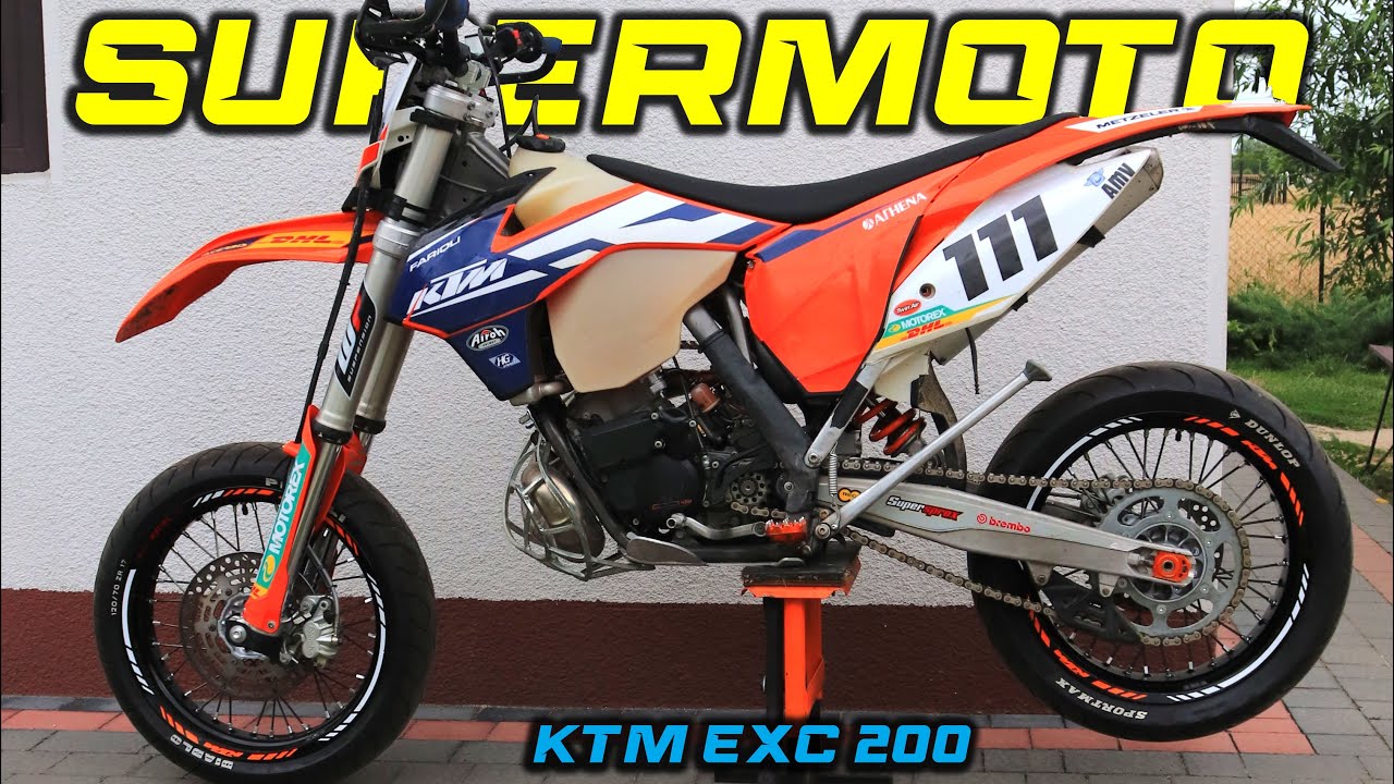 PRZEROBIŁEM SWOJEGO KTM EXC 200 NA SUPERMOTO ! 🔥😎😁