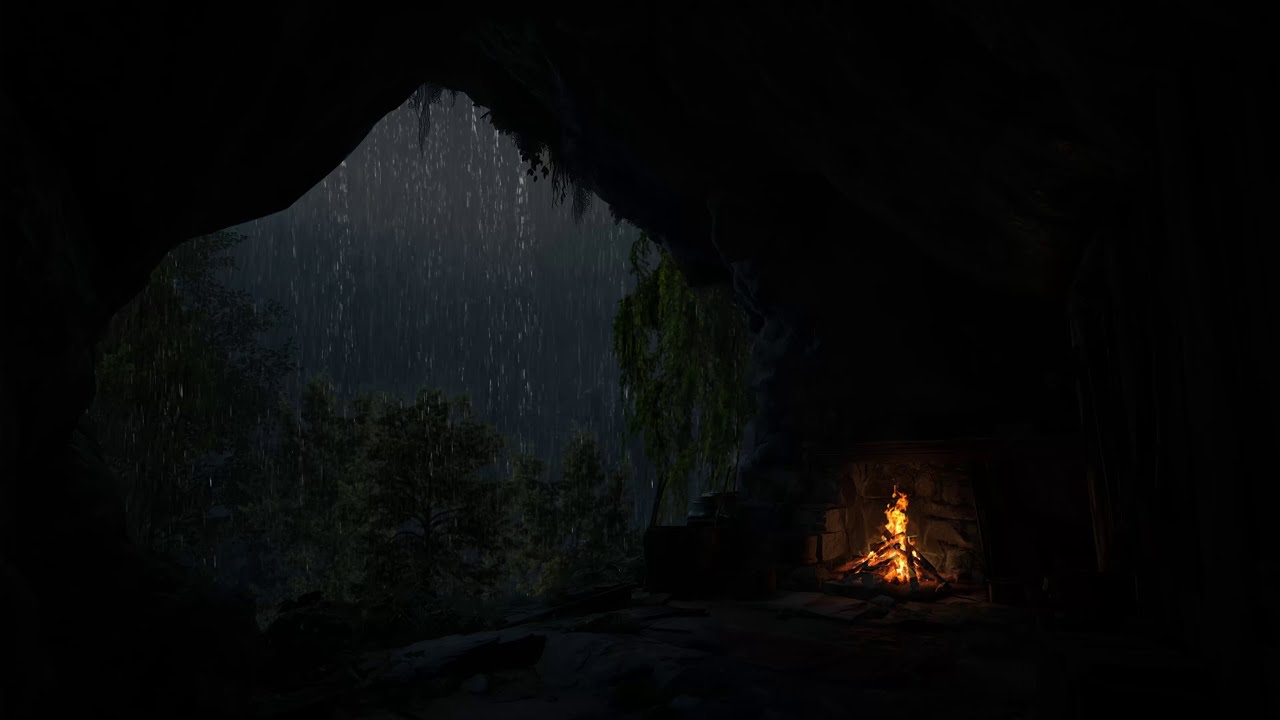 🌧️ O Som Da Chuva Forte - Um Espaço Aconchegante Ao Lado Da Lareira Para Aliviar O Estresse 🔥😴