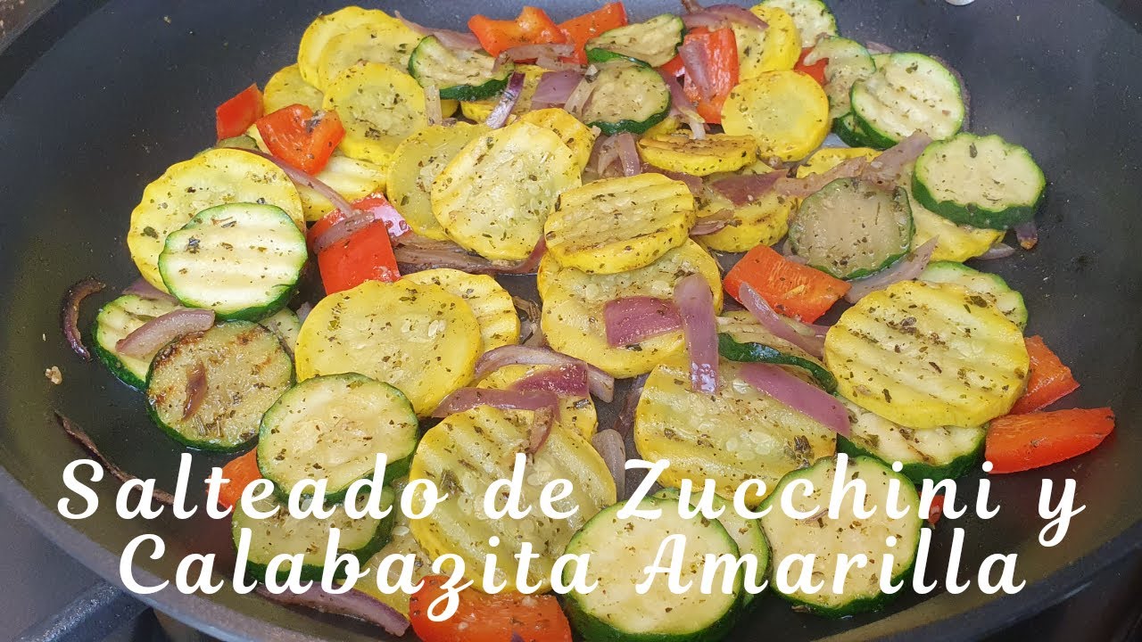 Como hacer SALTEADO DE ZUCCHINI Y CALABAZITA AMARILLA!  video #101