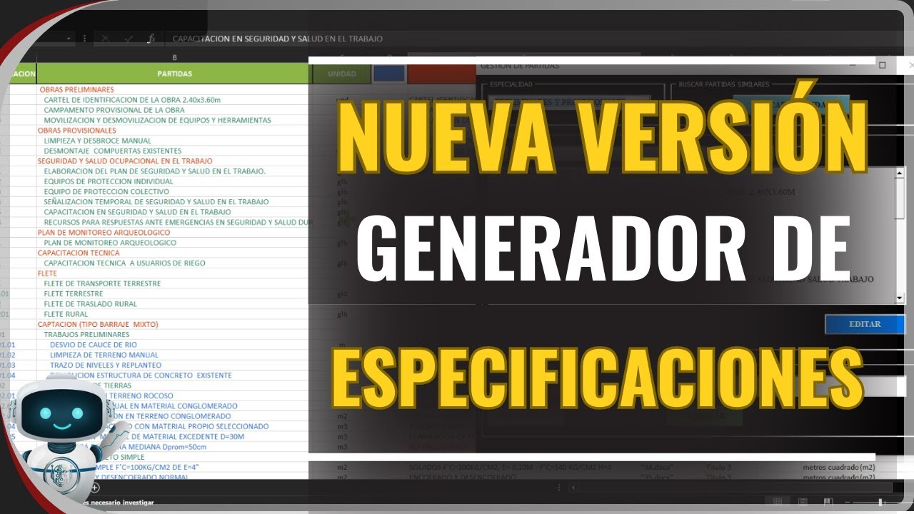 Generador de Especificaciones T&eacute;cnicas (Ingenier&iacute;a)