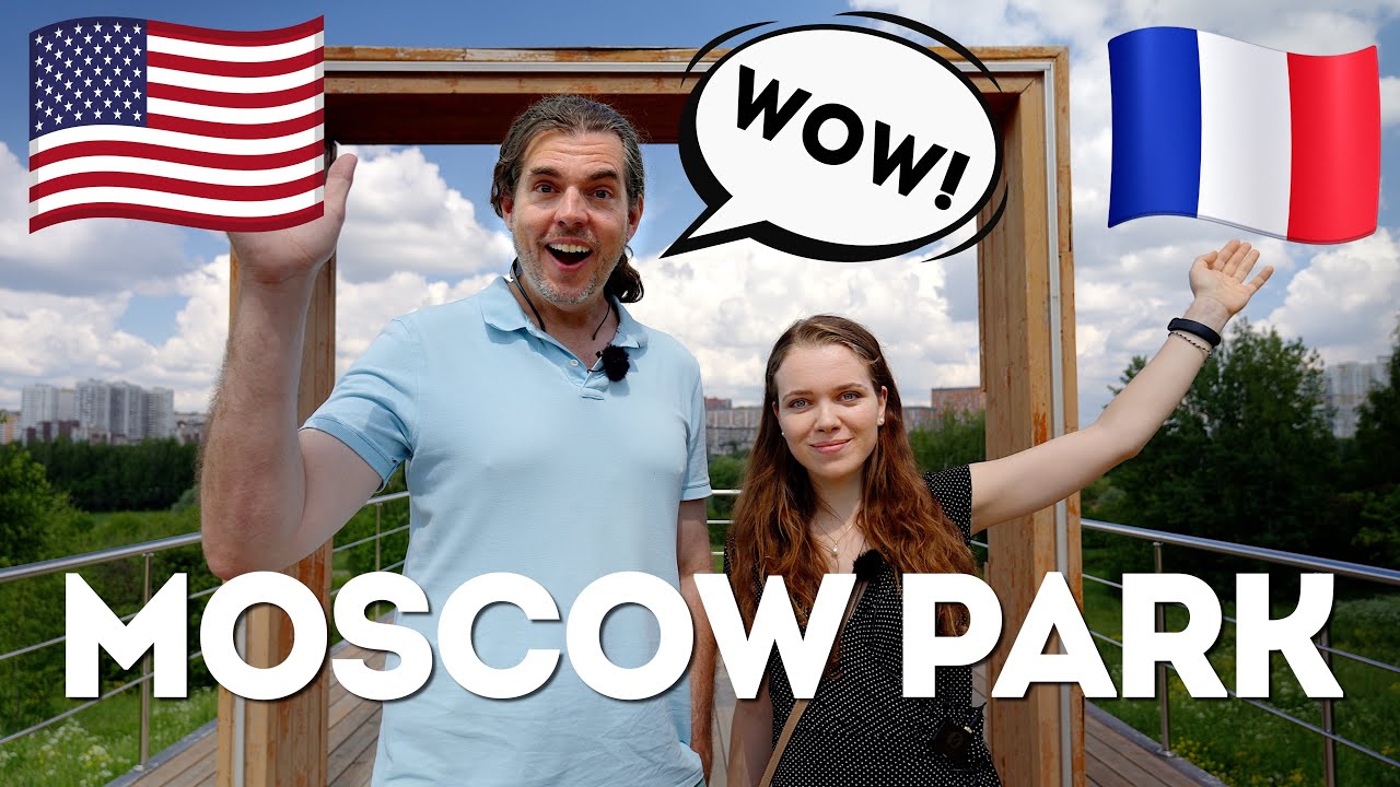 🇺🇸AMERICAN Guy & FRENCH Girl🇫🇷@RUSSIAN Summer PARK!🇷🇺Compare to YOURS! @Gabrielle Duvoisin🌳🪆🛹