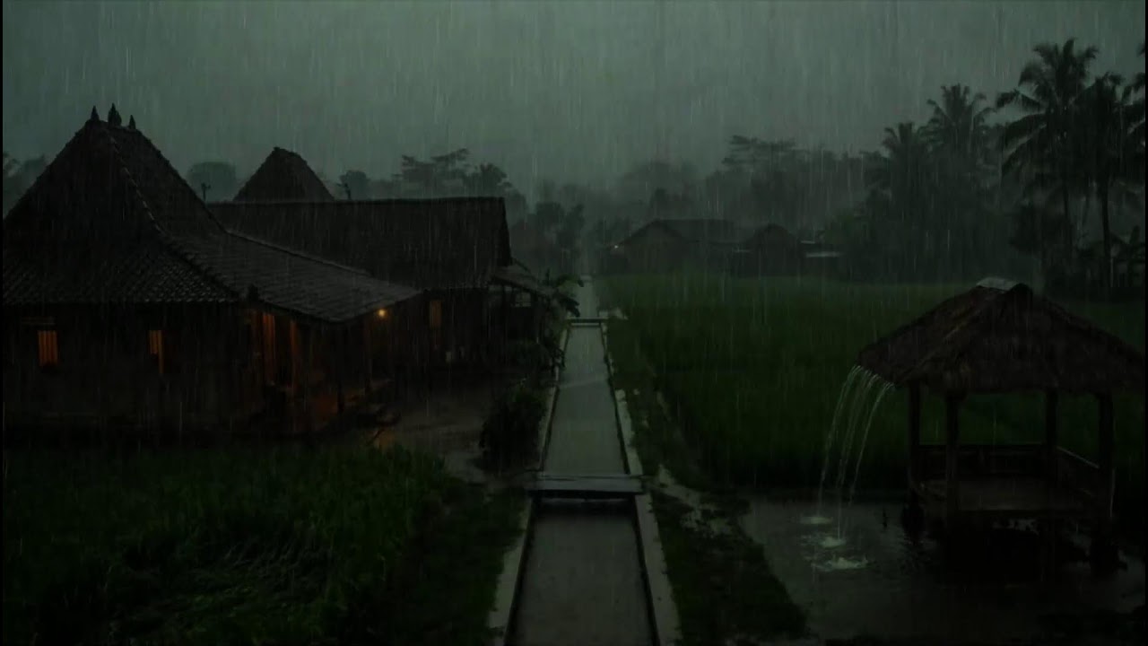 Drift Off Fast 🌧️ Peaceful Village Rain for Deep Sleep & Relaxation