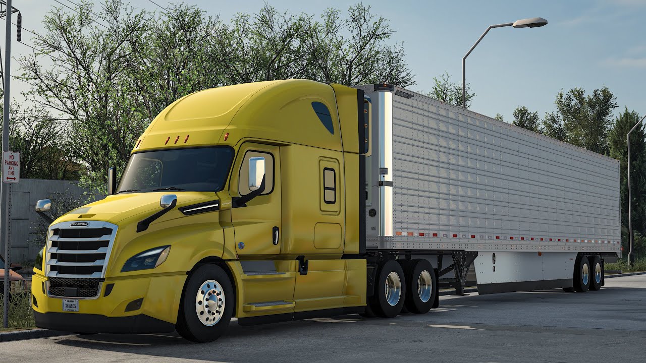 ATS Eugene(OR) to Sacrament(CA) Night Driving Freightliner Cascadia