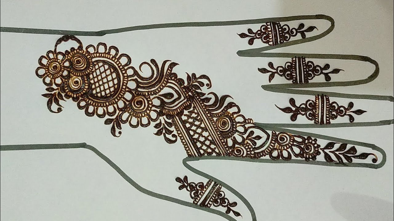 Step by Step Arabic Mehndi Design for Beginners | Easy Hand Mehndi 🌿