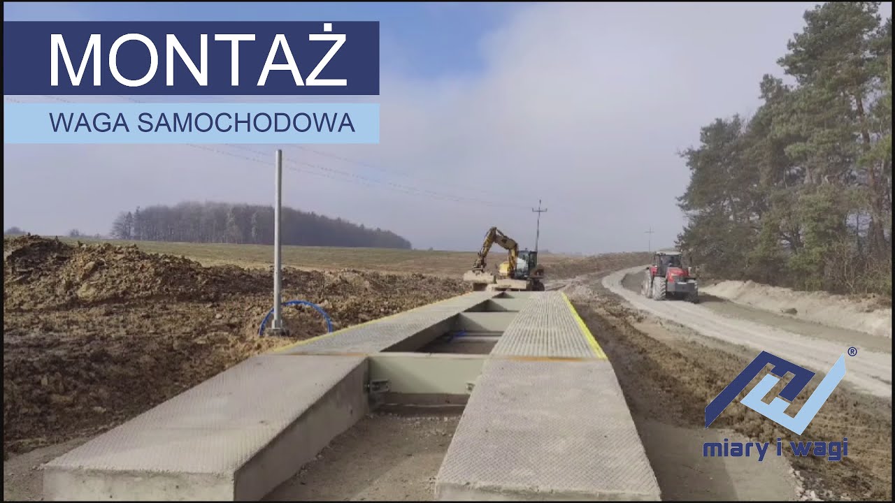 Montaż wagi samochodowej United na prefabrykatach - Miary i Wagi