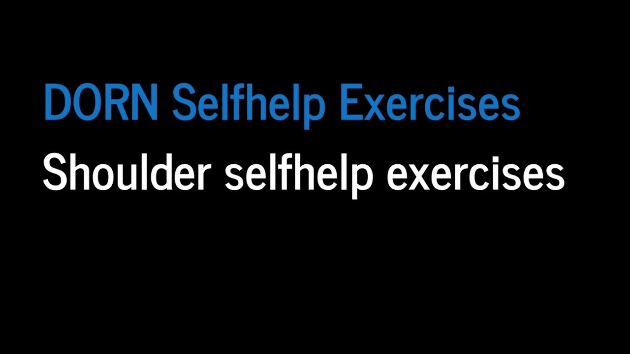 dorn selfhelp exercises shoulder