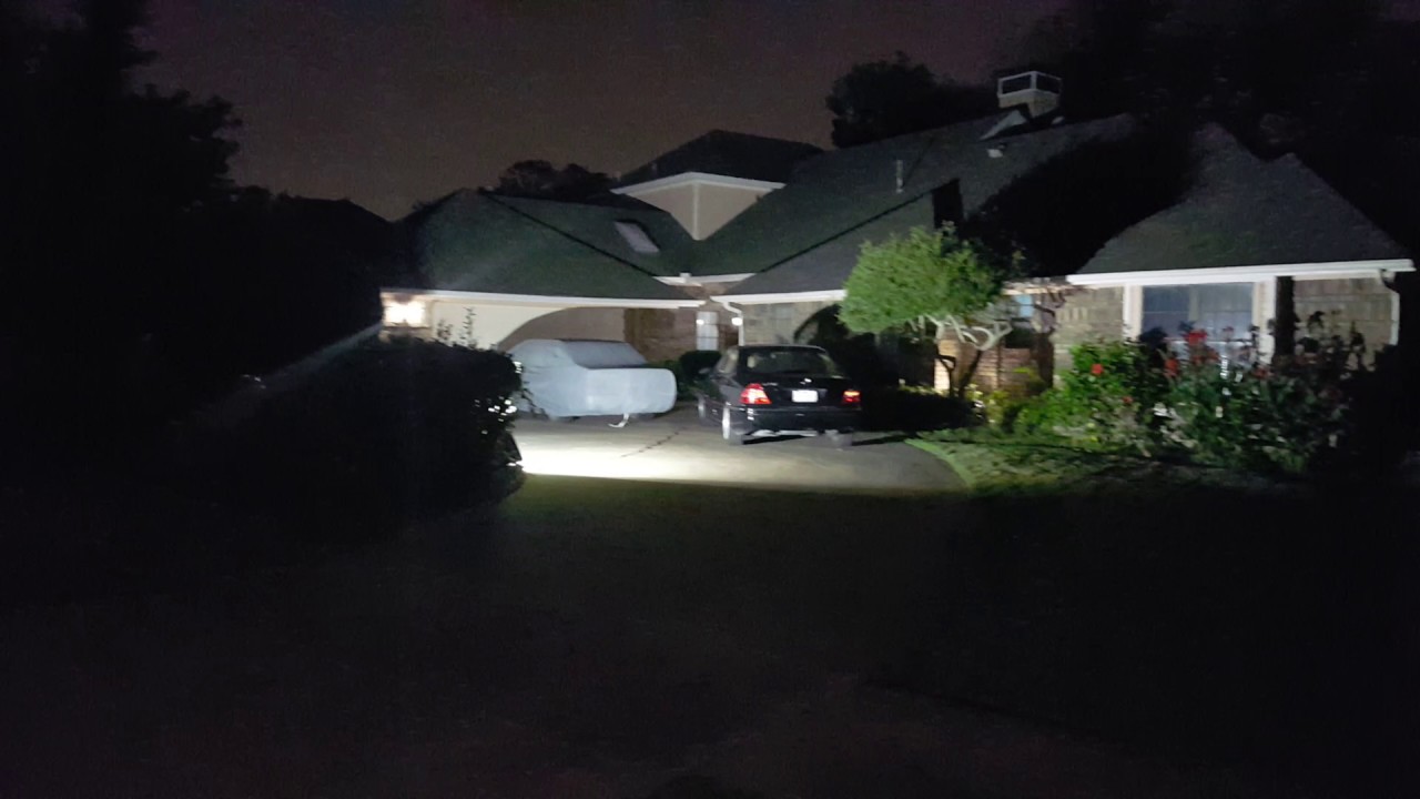 One 100 Watt LED Floodlight vs. 150watt High Pressure Sodium Streetlight