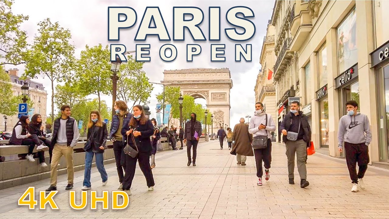 Paris Reopen - Walking in Champs &Eacute;lys&eacute;es, Arc de Triomphe, Avenue Kl&eacute;ber [4K]