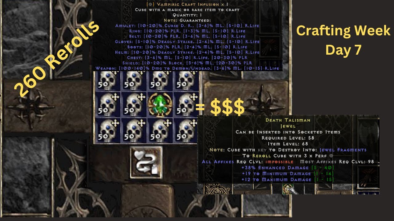 Pd2 S11 - I rerolled a CRAZY Jewel (Crafting week final day)