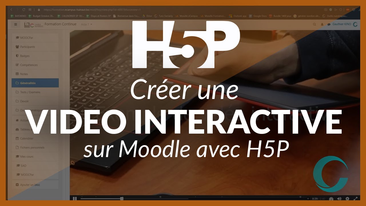 Créer une vidéo interactive sur Moodle avec H5P