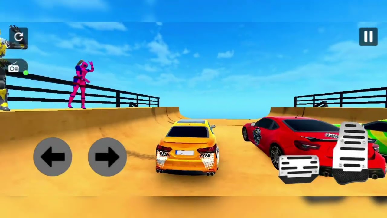 Dangerous car stunt .. on a dangerous track.. 