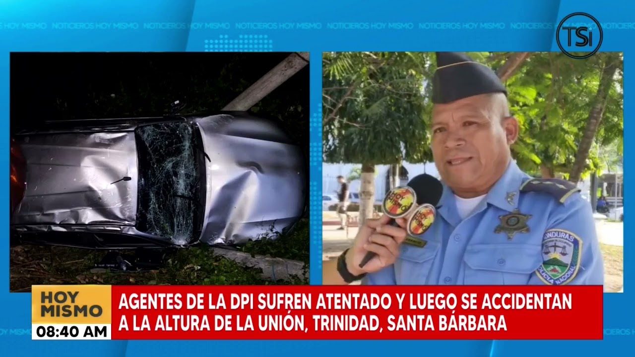 Agentes de la DPI sufren atentado y luego se accidentan a la altura de la Unión, Trinidad, SB