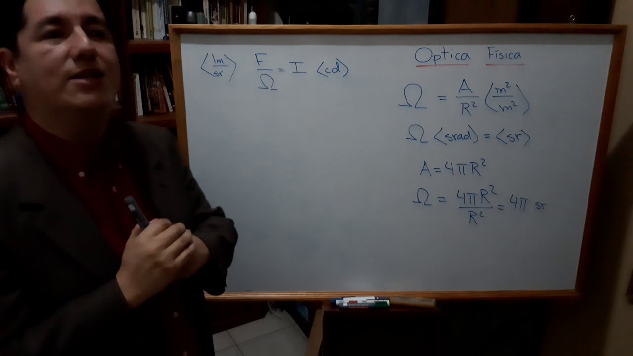 &Oacute;ptica f&iacute;sica, &aacute;ngulo s&oacute;lido, flujo luminoso, explicaci&oacute;n f&iacute;sica,  Erick Reyes Andrade, 2020