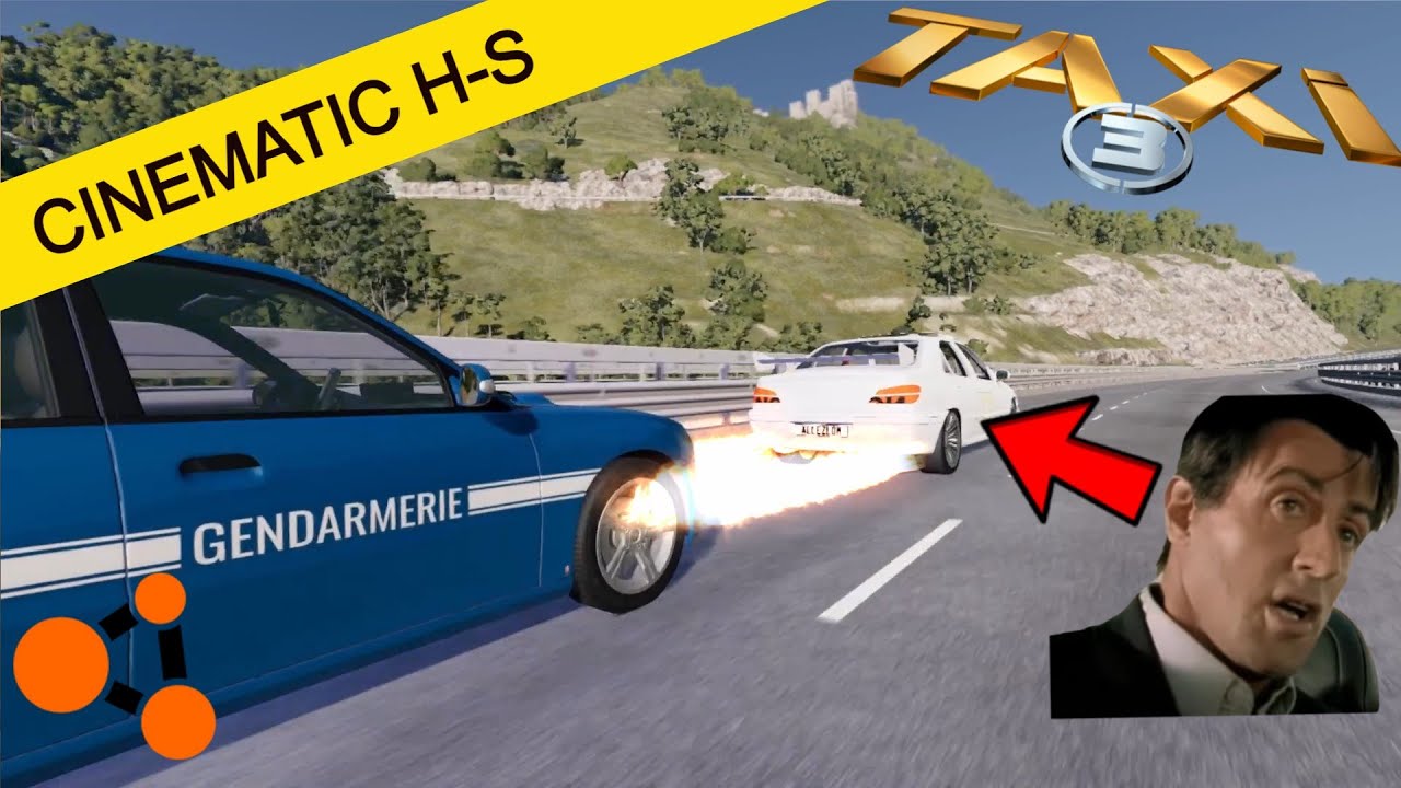 TAXI 3 adapté sur BeamNG (scène avec Stallone)