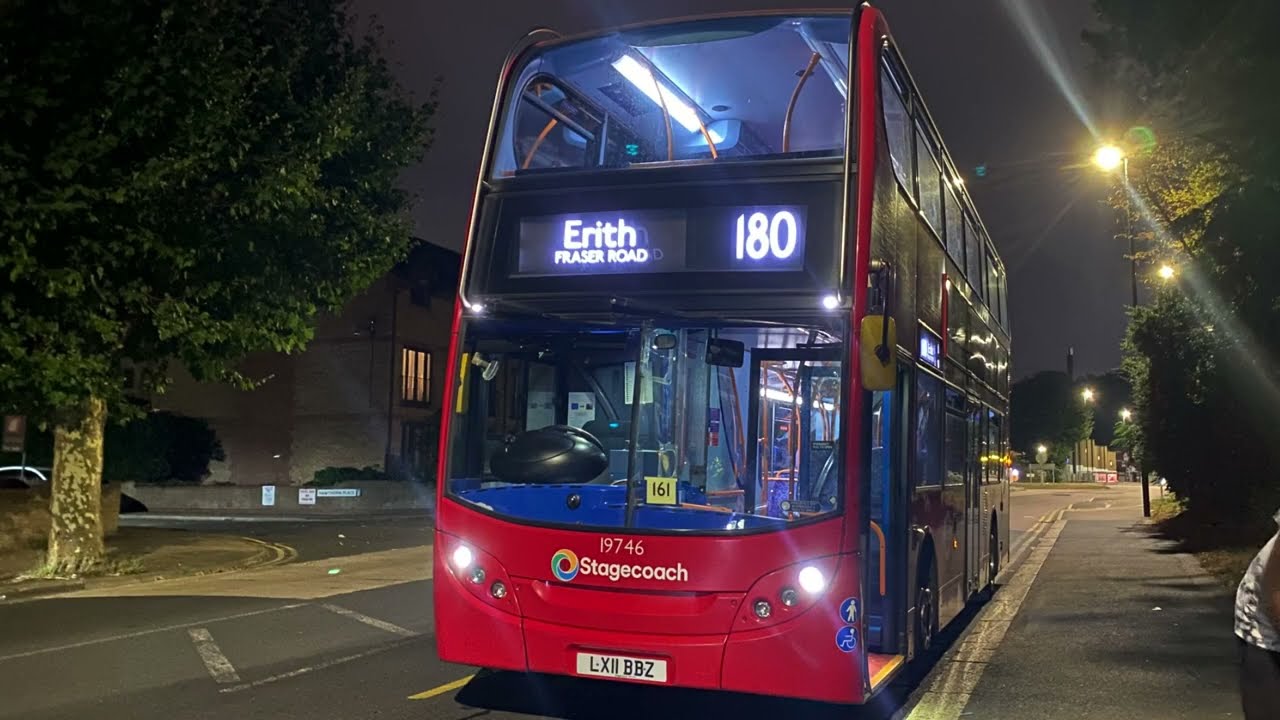 Downshifts + Maxed Out | Stagecoach London Route 180 | Alexander Dennis E400 Voith (19746, LX11BBZ)
