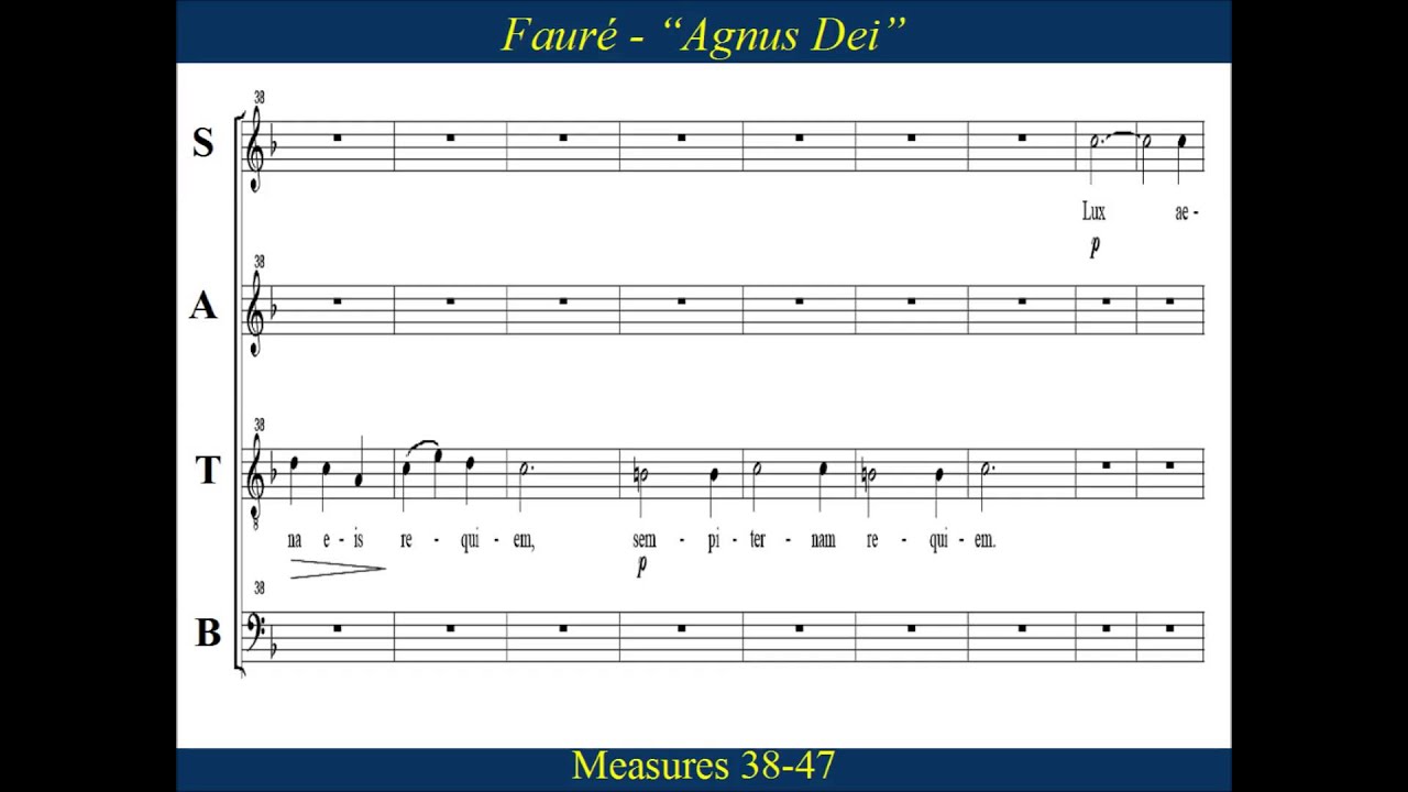Faure Requiem - Op48 - 5 - Agnus Dei - Alto