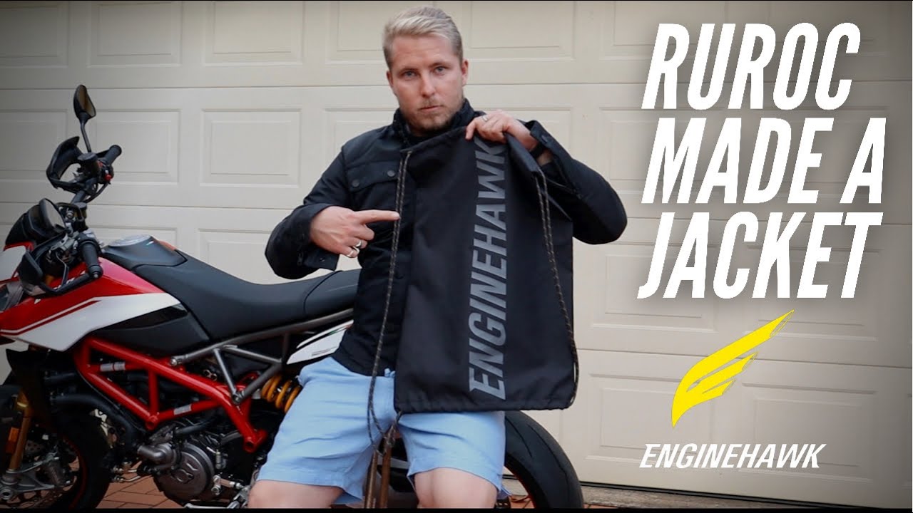Enginehawk Airborne Motorcycle Jacket Unboxing and Review.  Ruroc made a jacket !!
