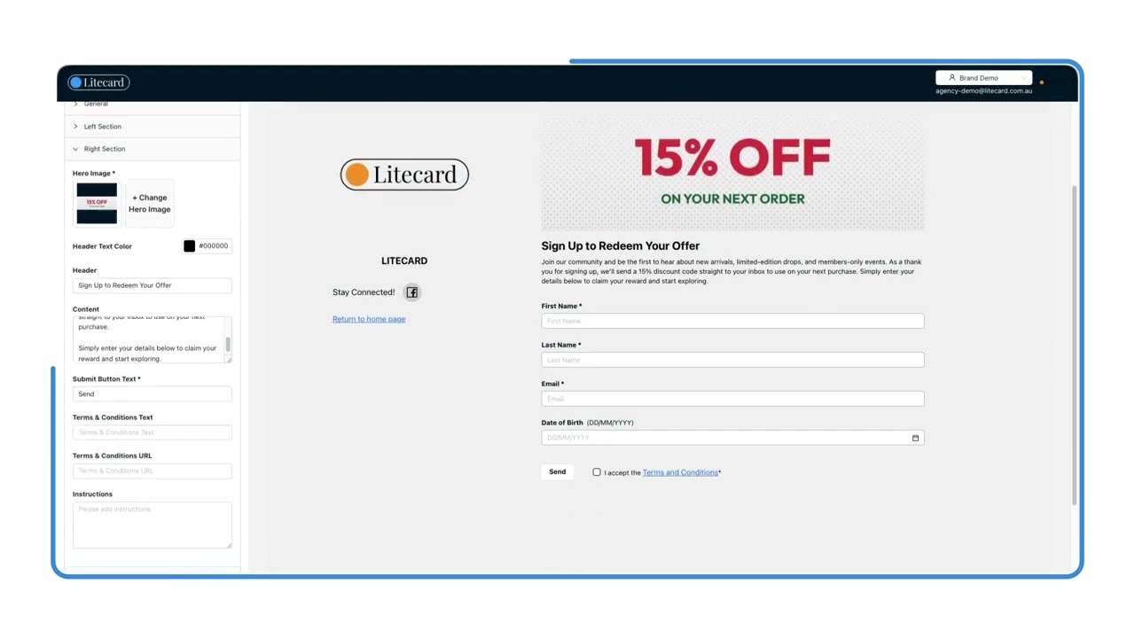 3. Sign up Form