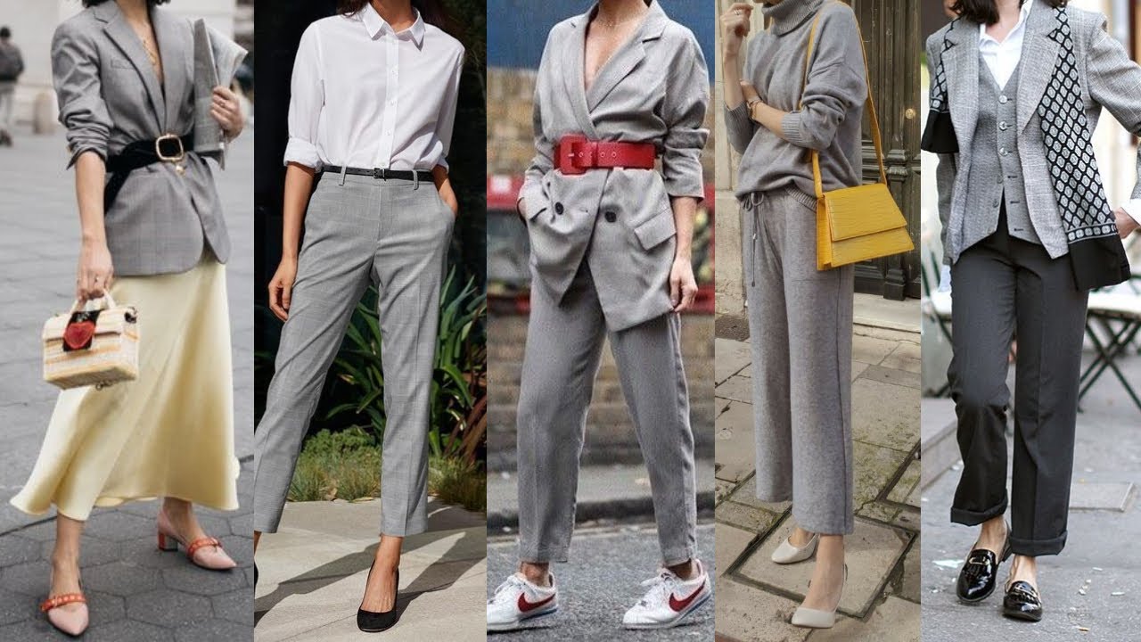 LOOKS y OUTFTIS con un COLOR NEUTRO ELEGANTE Y DISCRETO el GRIS/ COMBINACIONES de ROPA en TONOS GRIS