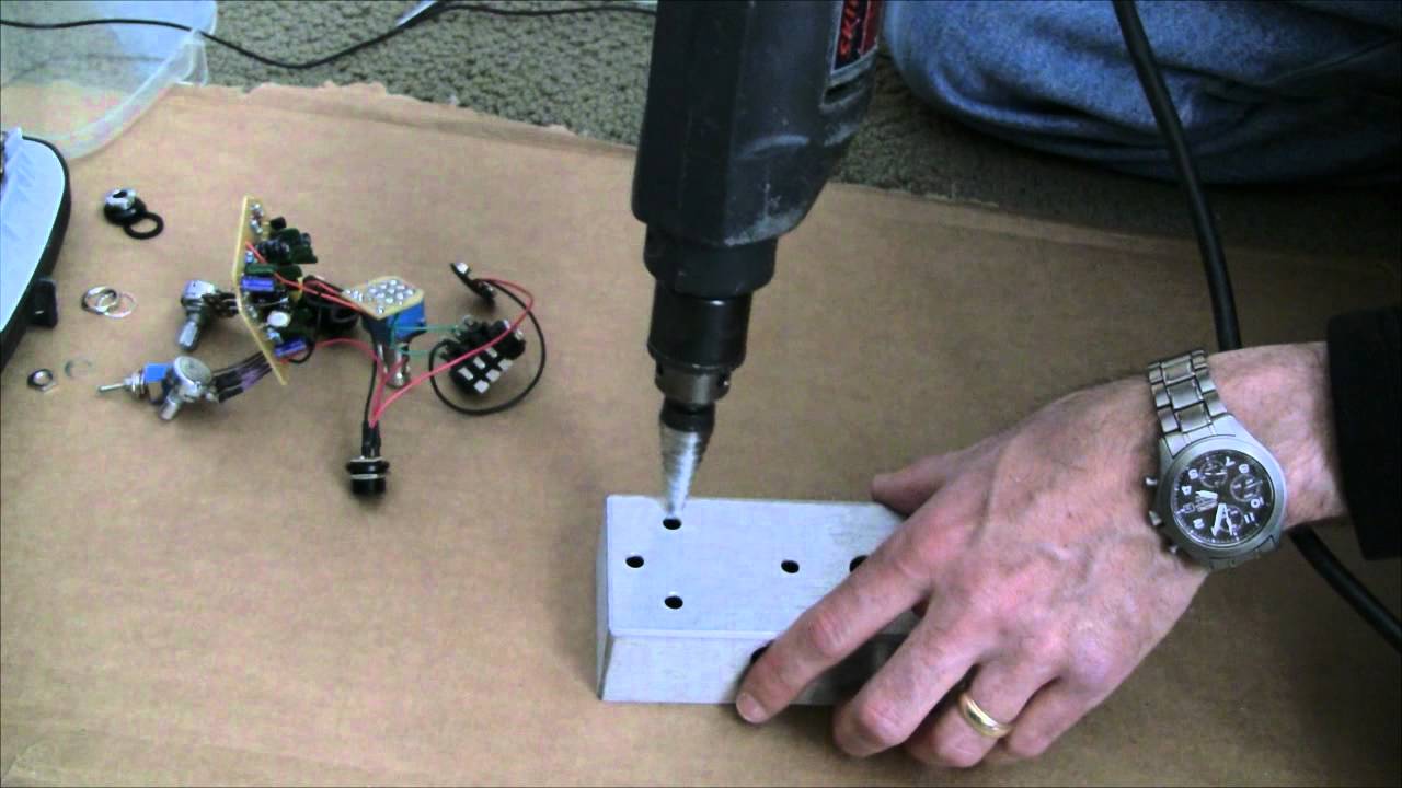Drilling a 125B Guitar Effects Pedal Enclosure