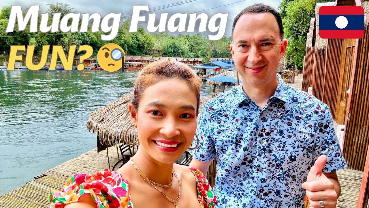 Muang Fuang Laos Day 1 🏡 | River Bungalows & Village Life