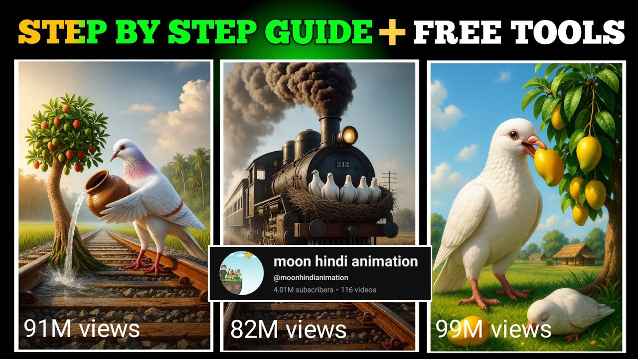 Create Moon Hindi Animation Videos FREE with Ai@moonhindianimation|Ai videos full tutorial in mobile