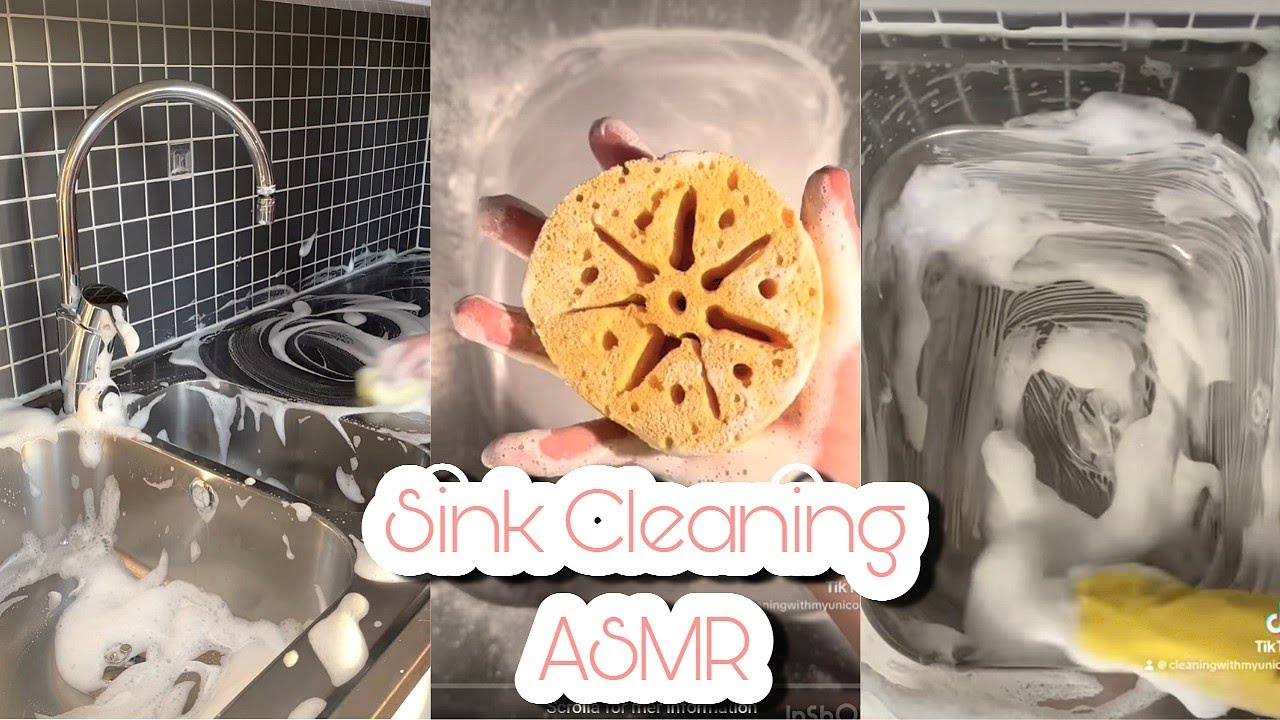 LONG VIDEO Satisfying Sink Cleaning ASMR (No Talking)