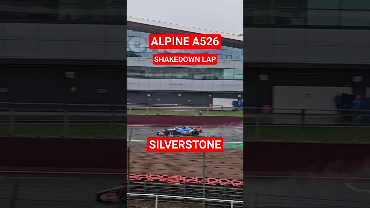 F1 Alpine A526 Shakedown lap Pierre Gasly Silverstone Circuit