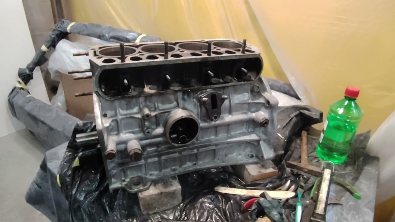 35 Renovácia Škoda Favorit Blok motora čistenie a striekanie