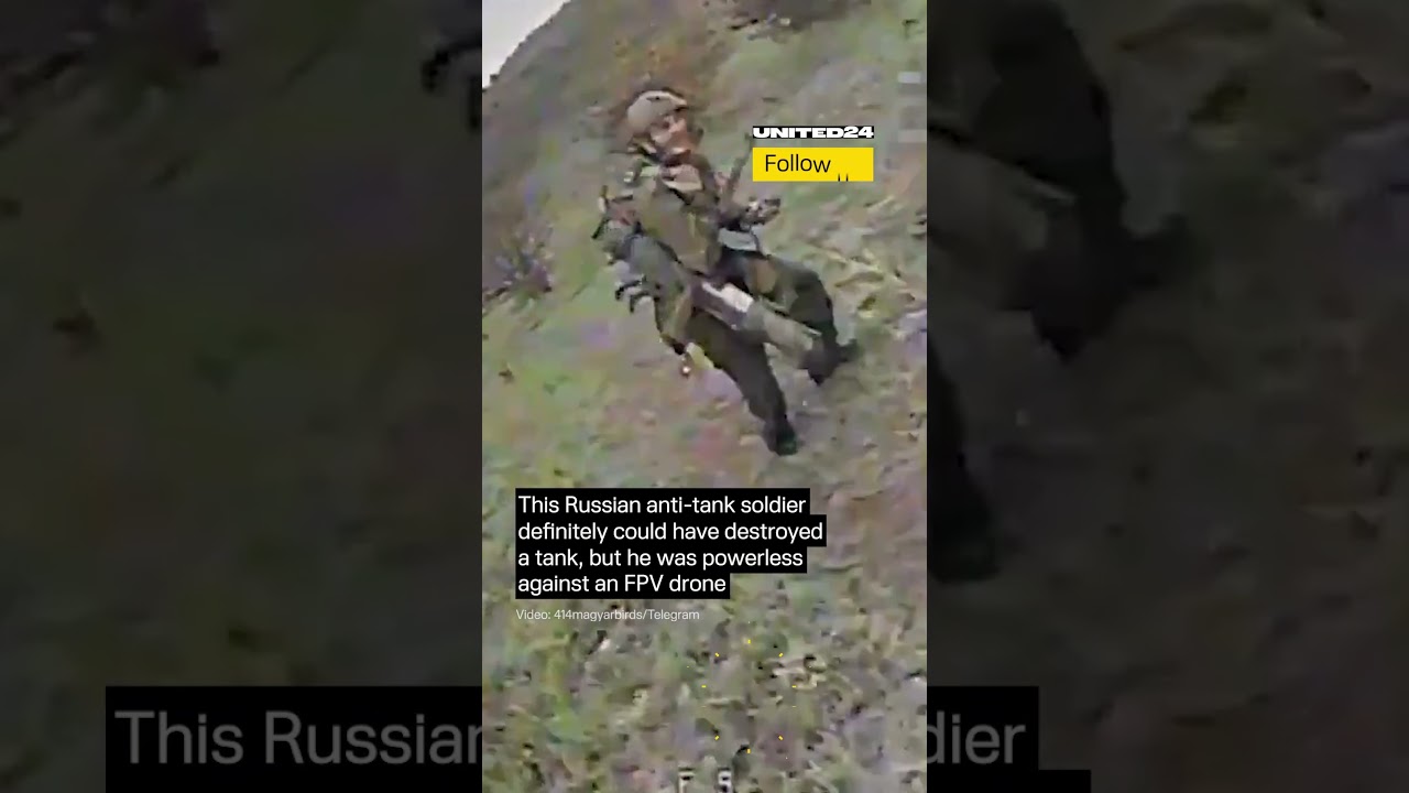 Russian Anti-Tank Soldier Was Eliminated by Ukrainian FPV Drone #warinukraine #drone