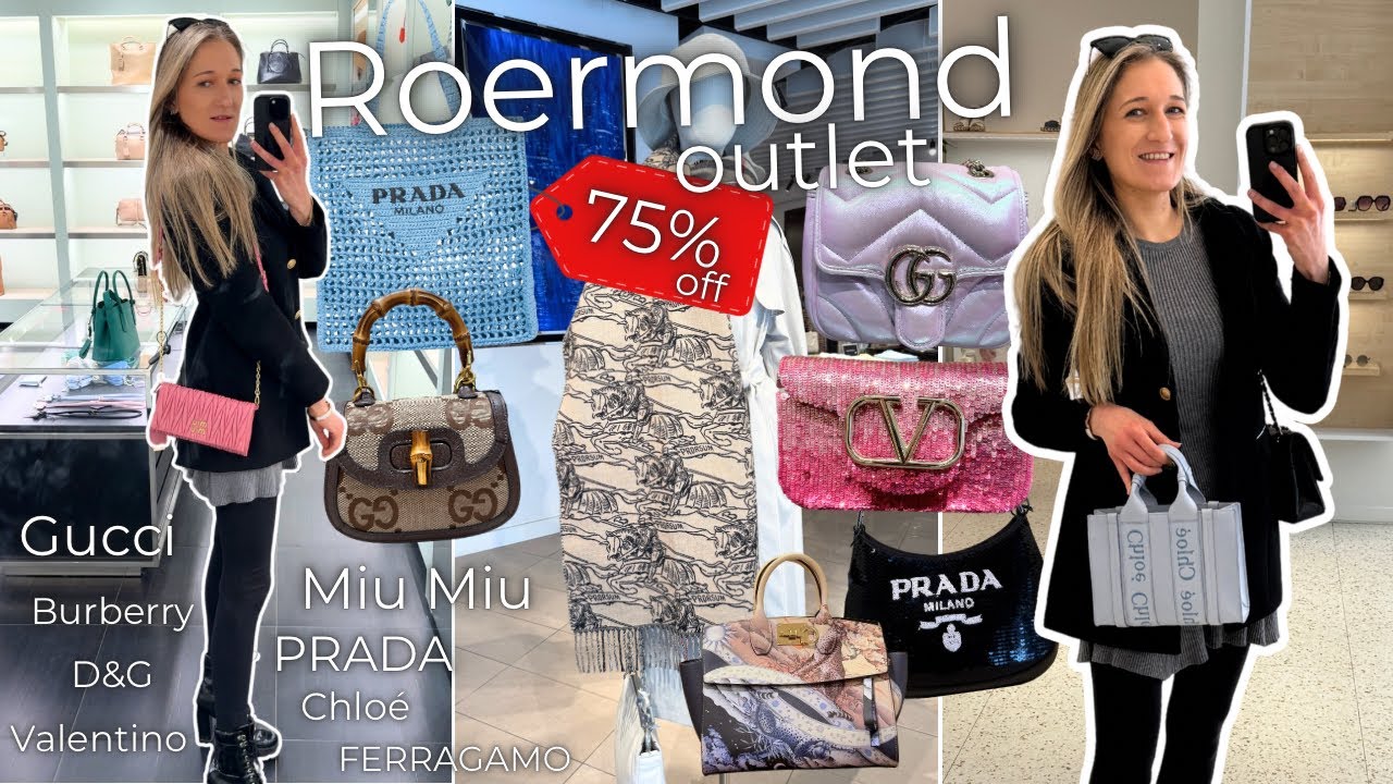 75% off🔥 Gucci, Miu Miu, Prada, Ferragamo, Burberry - Roermond outlet shopping vlog | Lesley Adina